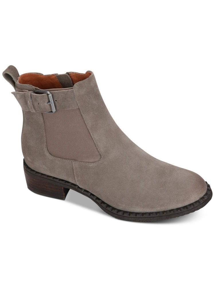 GENTLE SOULS KENNETH COLE Womens Gray Goring Best Chelsea Leather Booties 8.5 M
