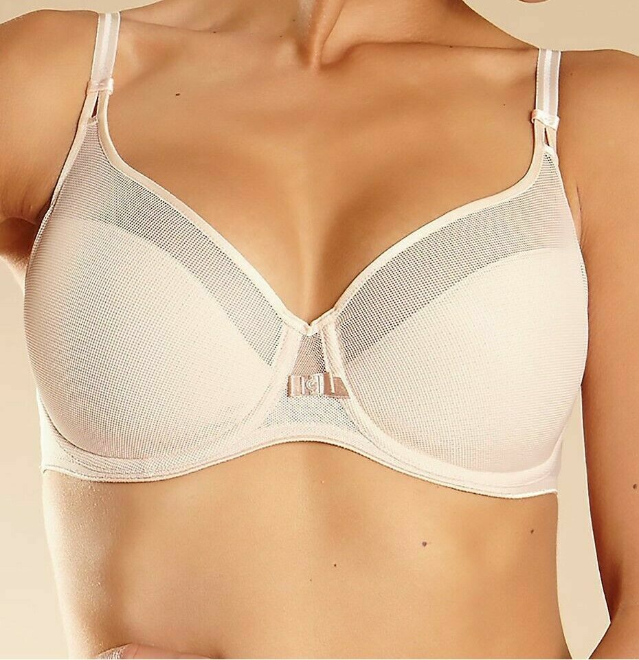 Chantelle Aeria Bra Nude Beige Size 30B Underwired Spacer Balcony J Hook 1296
