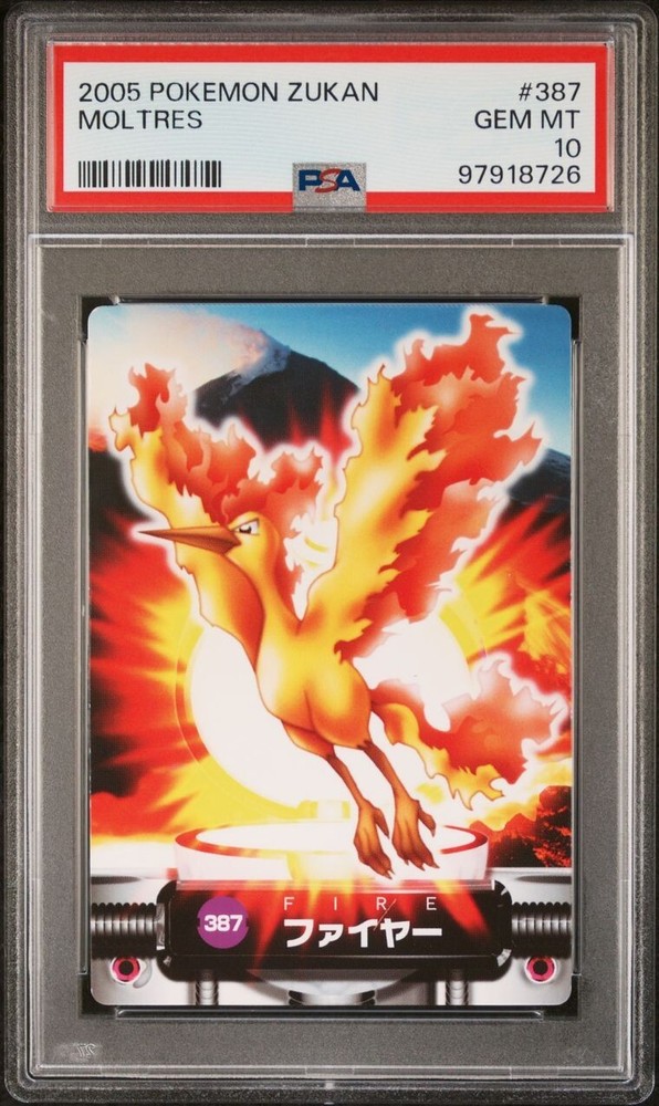 PSA 10 GEM MINT Moltres #387 Carddass Zukan Advanced Pokémon POP 3 Bandai