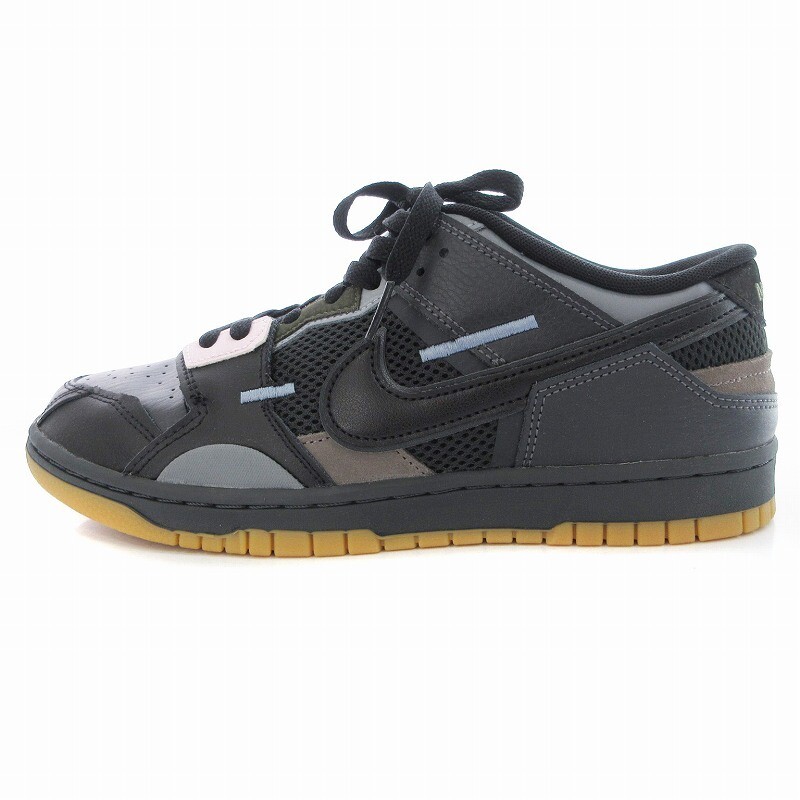 NIKE Men 9.0US   Dunk Low Scrap Sneakers Cut Us9 Black Db0500-001 Of