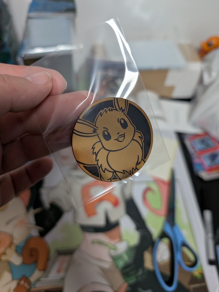Eevee Jumbo GOLD Pokemon TCG Coin