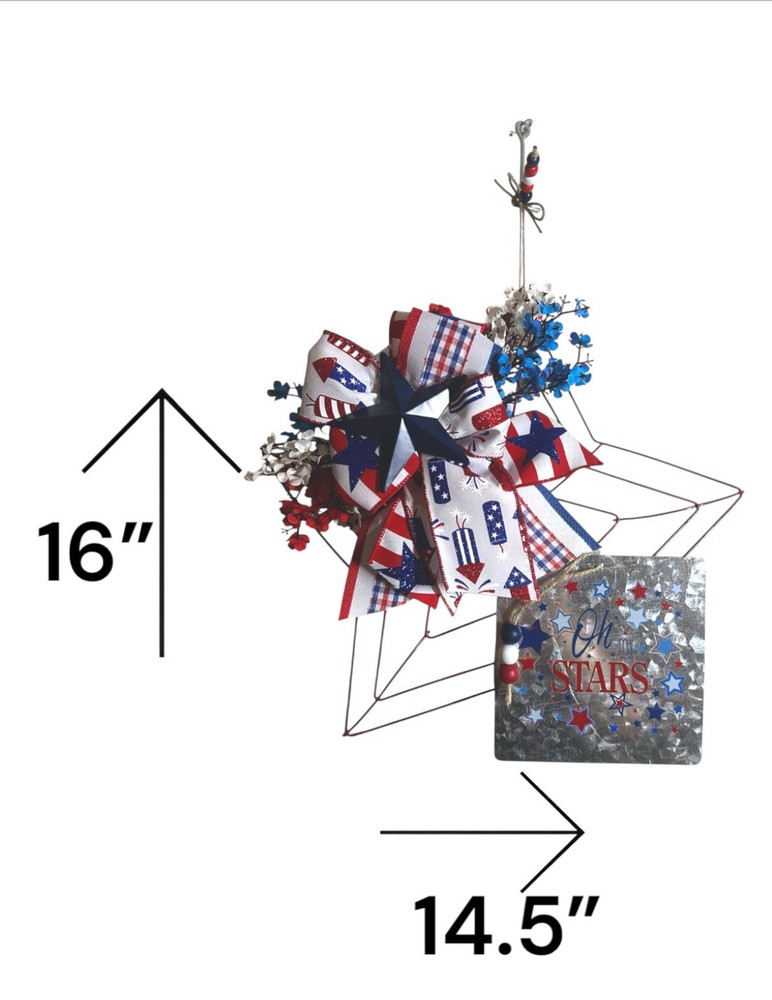 Handmade Oh My Stars Front Door Wreath