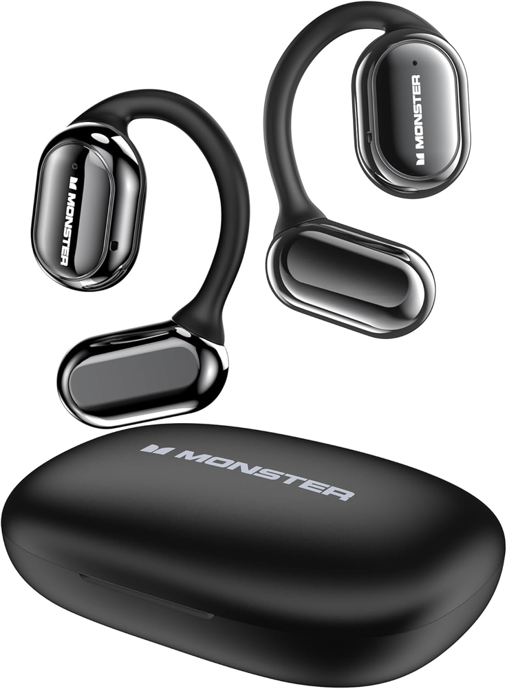 Monster Open Free AC100 Open Ear Bluetooth 5.3 Wireless Earbuds with 40H Playtime