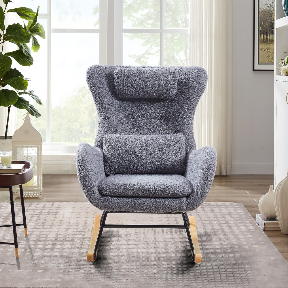 Modern High Back Nursery Rocking Chair for Ultimate Comfort  