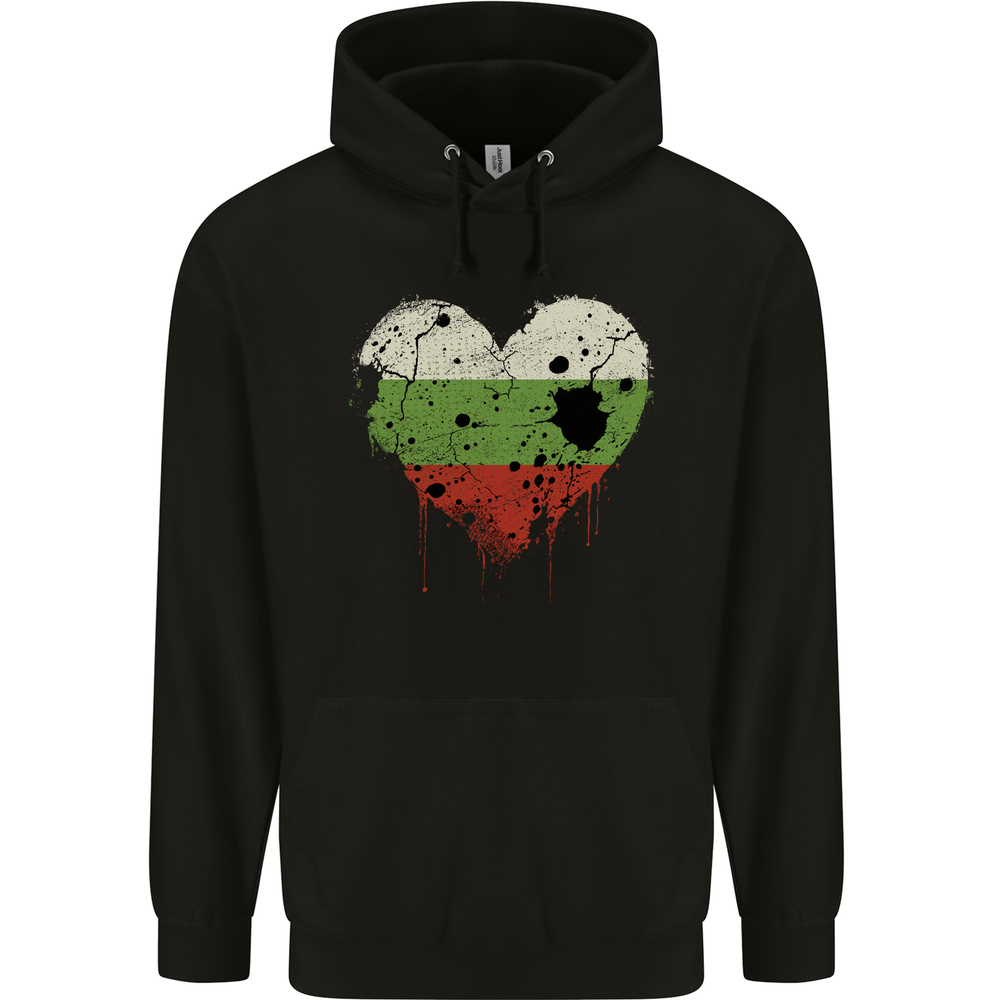 Love Bulgaria Flag Bulgarian Day Football Mens 80% Cotton Hoodie
