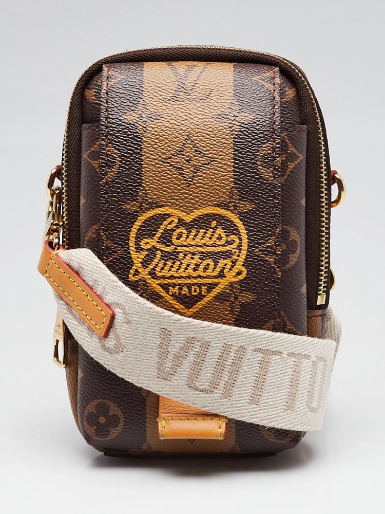 Louis Vuitton x NIGO Monogram Reverse Canvas Flat Double Phone Pouch Bag