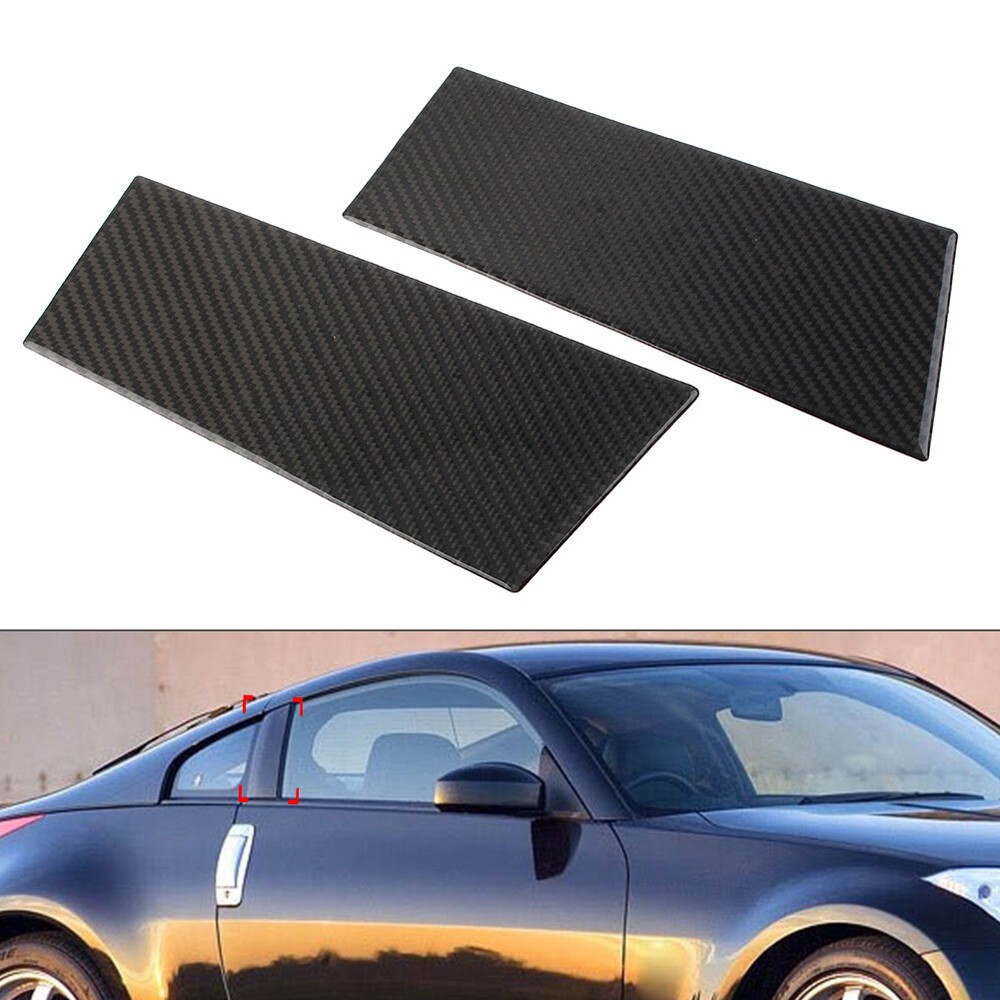 2Pcs Exterior Door Window B Pillar Post Cover Trim For Nissan 350Z 2003-2009 US