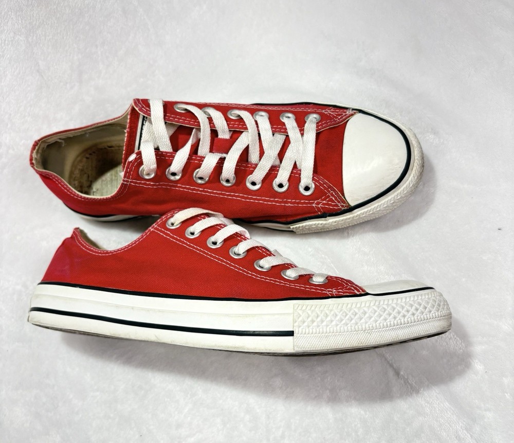 Converse Chuck Taylor All Star Unisex Sneaker M9 W11 Red Low Top Grunge Retro