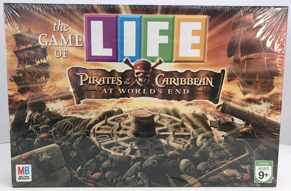 The Game of LIFE Pirates Of The Caribbean At WORLDS END Board Game NEW Sealed
