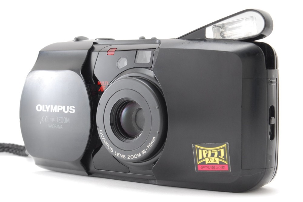 [NEAR MINT] Olympus mju Zoom Panorama 35mm Point & Shoot Film Camera Black Japan