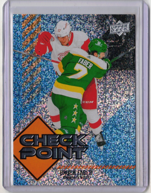 BROCK FABER 24/25 2025 Upper Deck Check Point Insert Card #CP-5 Wild SPECKLE