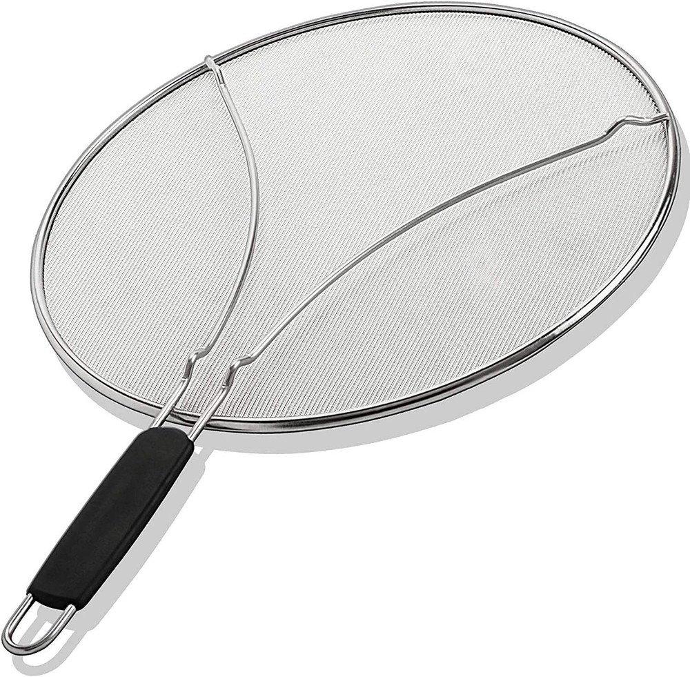 13 Inch Stainless Steel Splatter Guard for Frying Pans by BergKoch