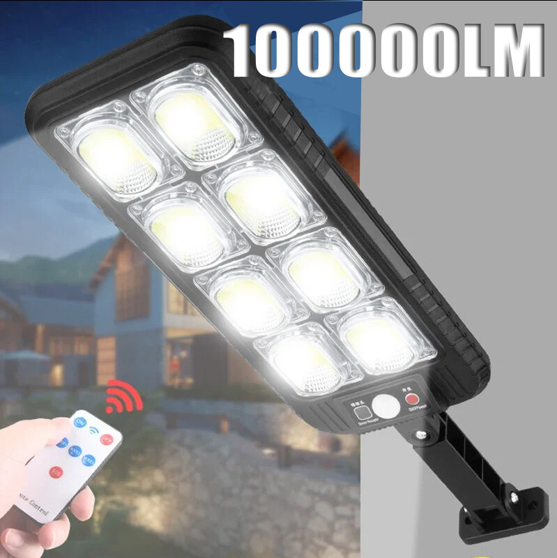Outdoor Solar Street Light Motion Sensor Lamp Commercial Dusk To Dawn Road Lamp