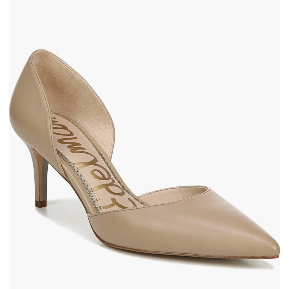 Sam Edelman Women’s Beige Jari Half D’Orsay Pump Size 8
