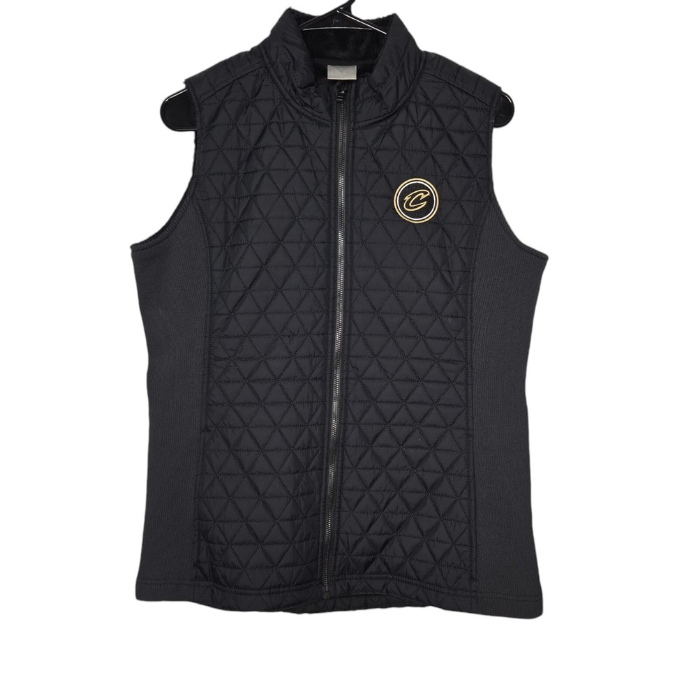 LEVELWEAR Cleveland Cavaliers Women's Vest Feaux Fur Lined Size Large Black NWOT