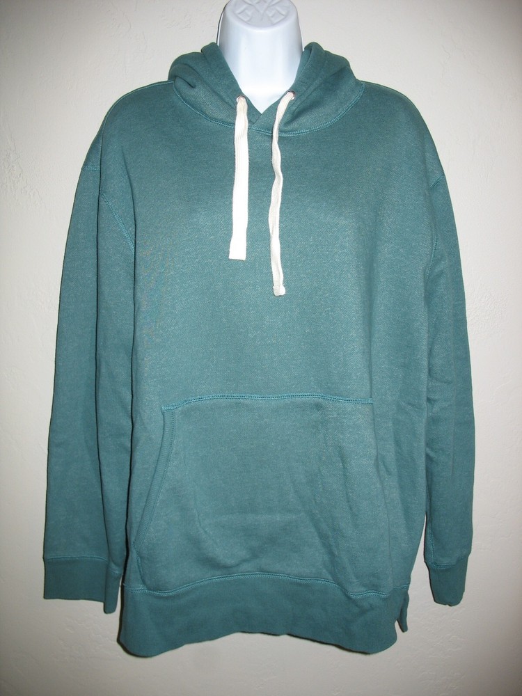 Members Mark Womens XL Green Fleece-Lined Boyfriend Hoodie Sweatshirt-image