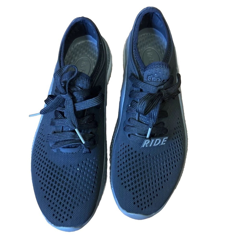 Crocs Shoes LiteRide Pacer Sneakers Size M8 Black Grey Comfort 206715