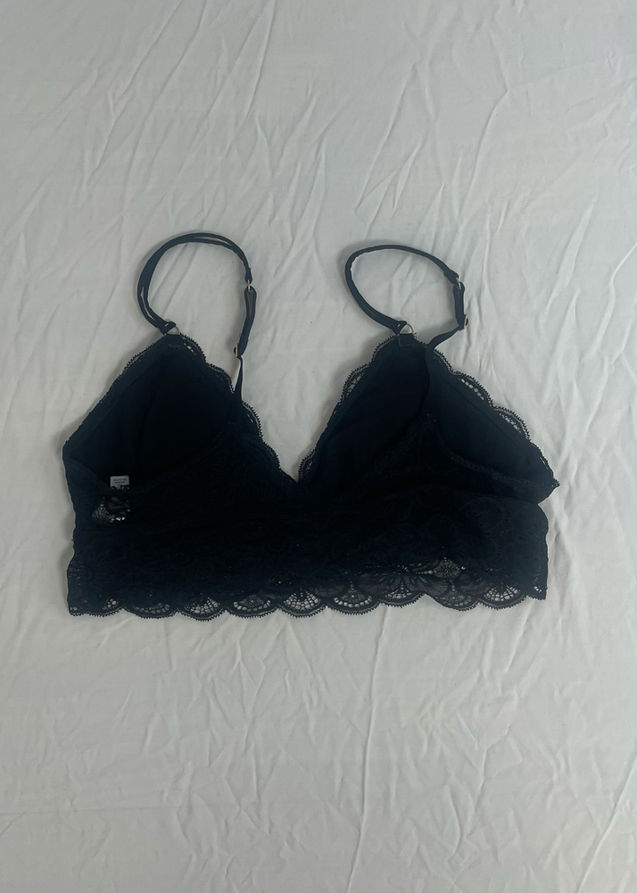 Aerie Black Lace Bralette Women’s Large Removable Padding Boho