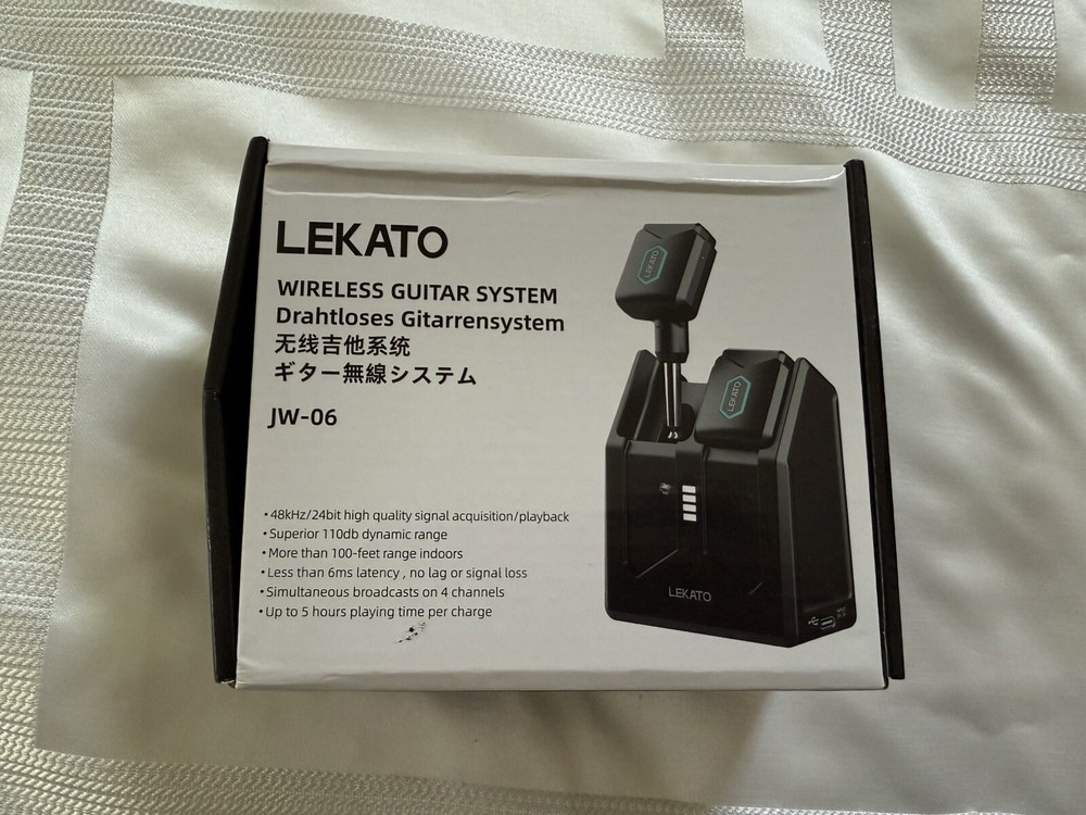 LEKATO Wireless Guitar System 5.8G Wireless Guitar Transmitter Receiver