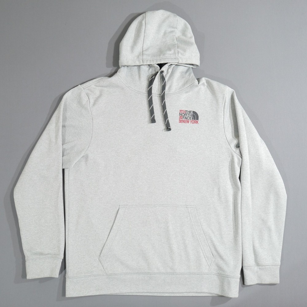 North Face Mens Large Gray Lightweight Hoodie for Running New York Marathon