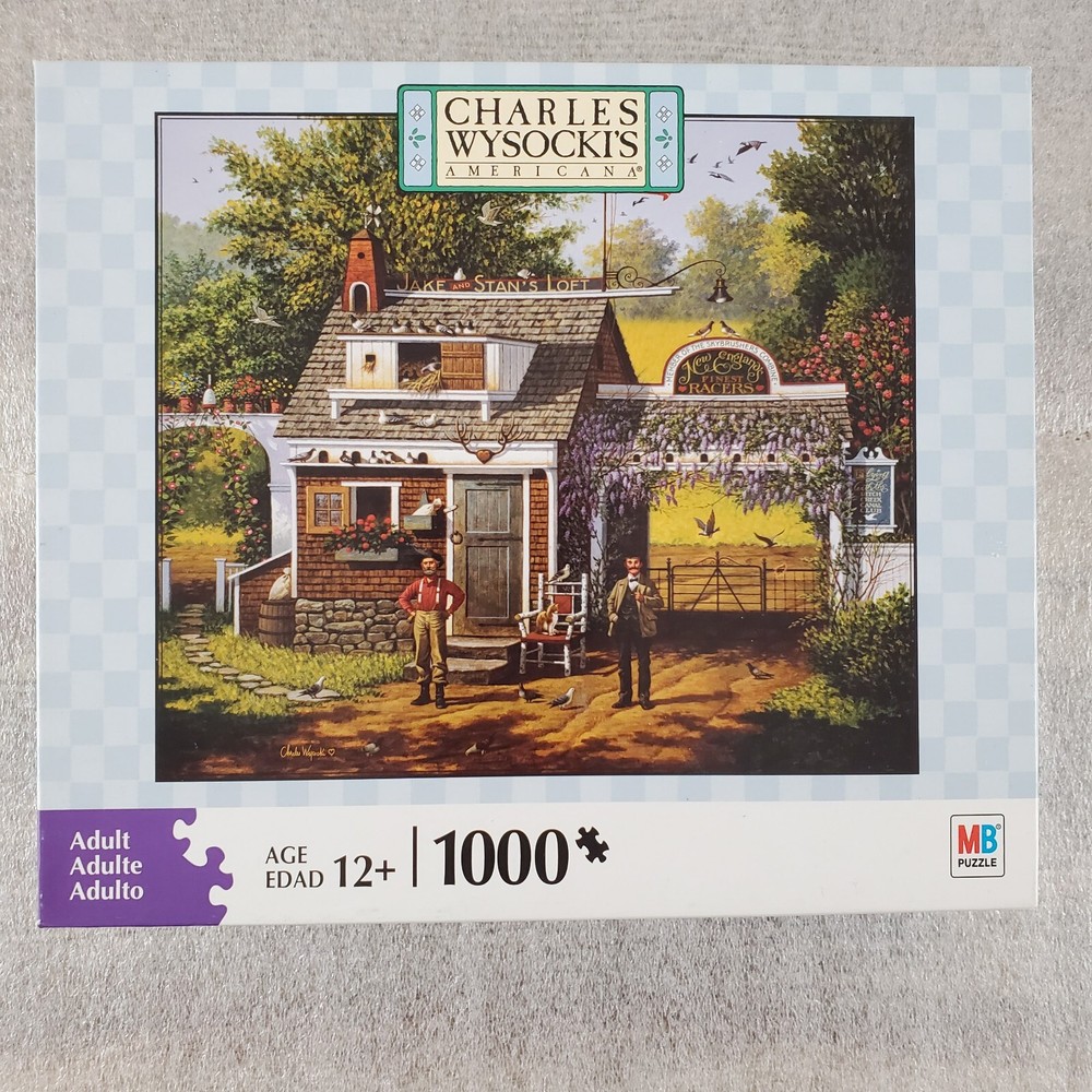 Charles Wysocki Pigeon Pals 1000 PC Puzzle Hasbro MB SELLADO Nuevo