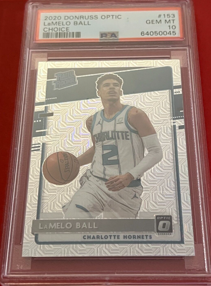 2020 Panini Donruss Optic LaMelo Ball Rated Rookie Choice Prizm 153 RC PSA 10