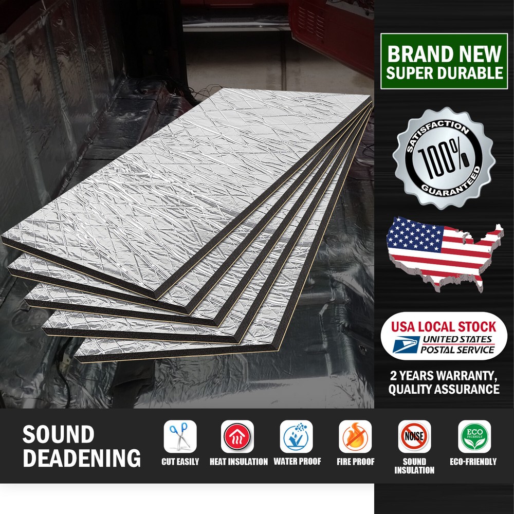 30pcs 7mm Car Sound Deadening Mat Automotive Sound Deadener Insulation 16''x10''
