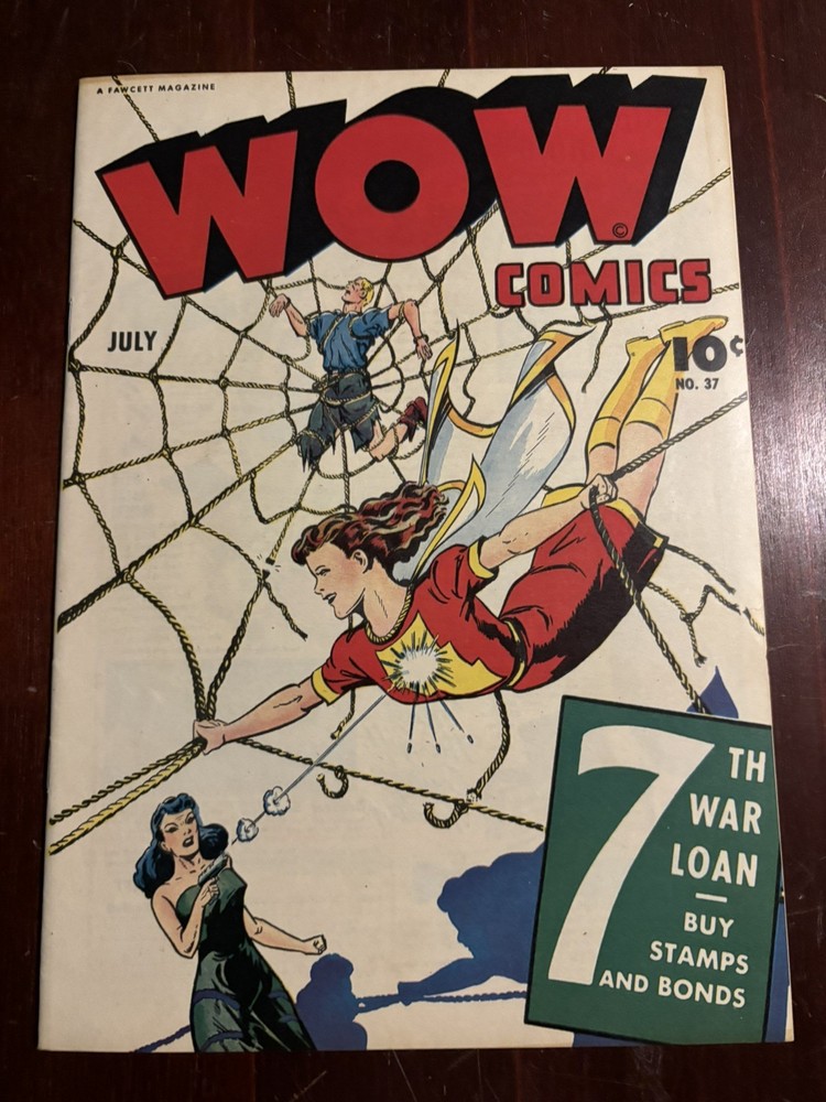 Wow Comics #37 VF+ 8.5 1945 Bondage War Cover OW/White **LOOK**