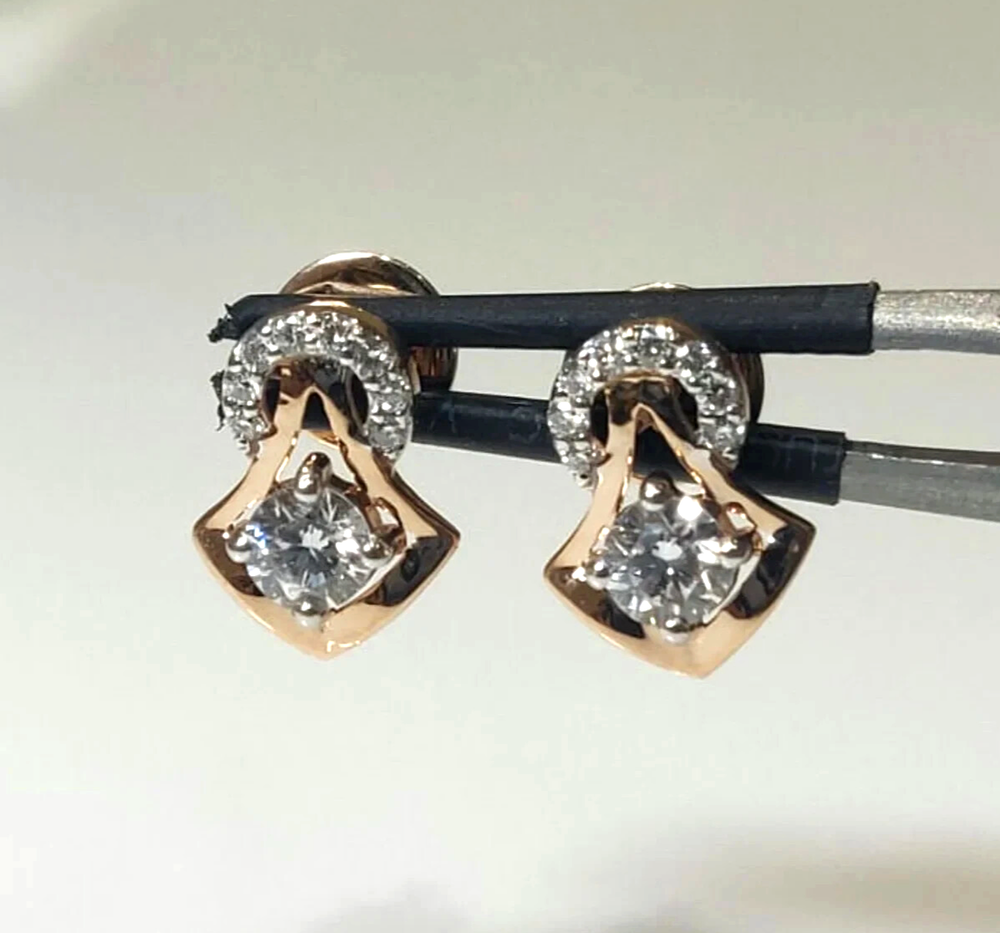 1.50 Ct Round Moissanite Stud Earrings in 14K Yellow Gold Plated Gift