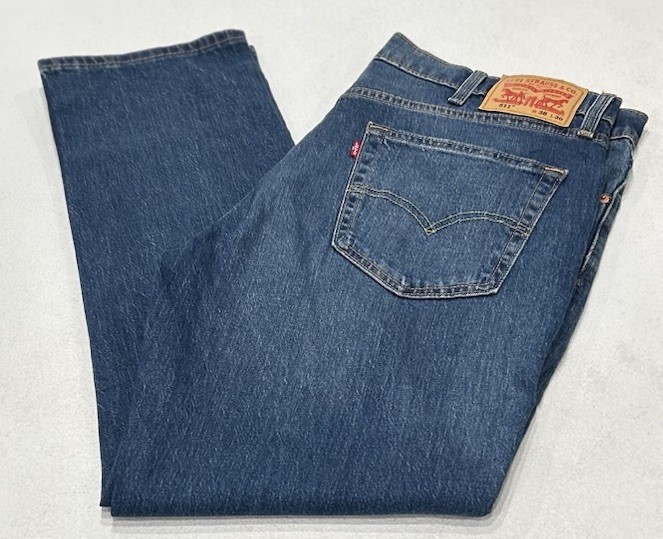 Levis 511 Mens Slim Fit Stretch Below Waist Jeans Blue 38x30