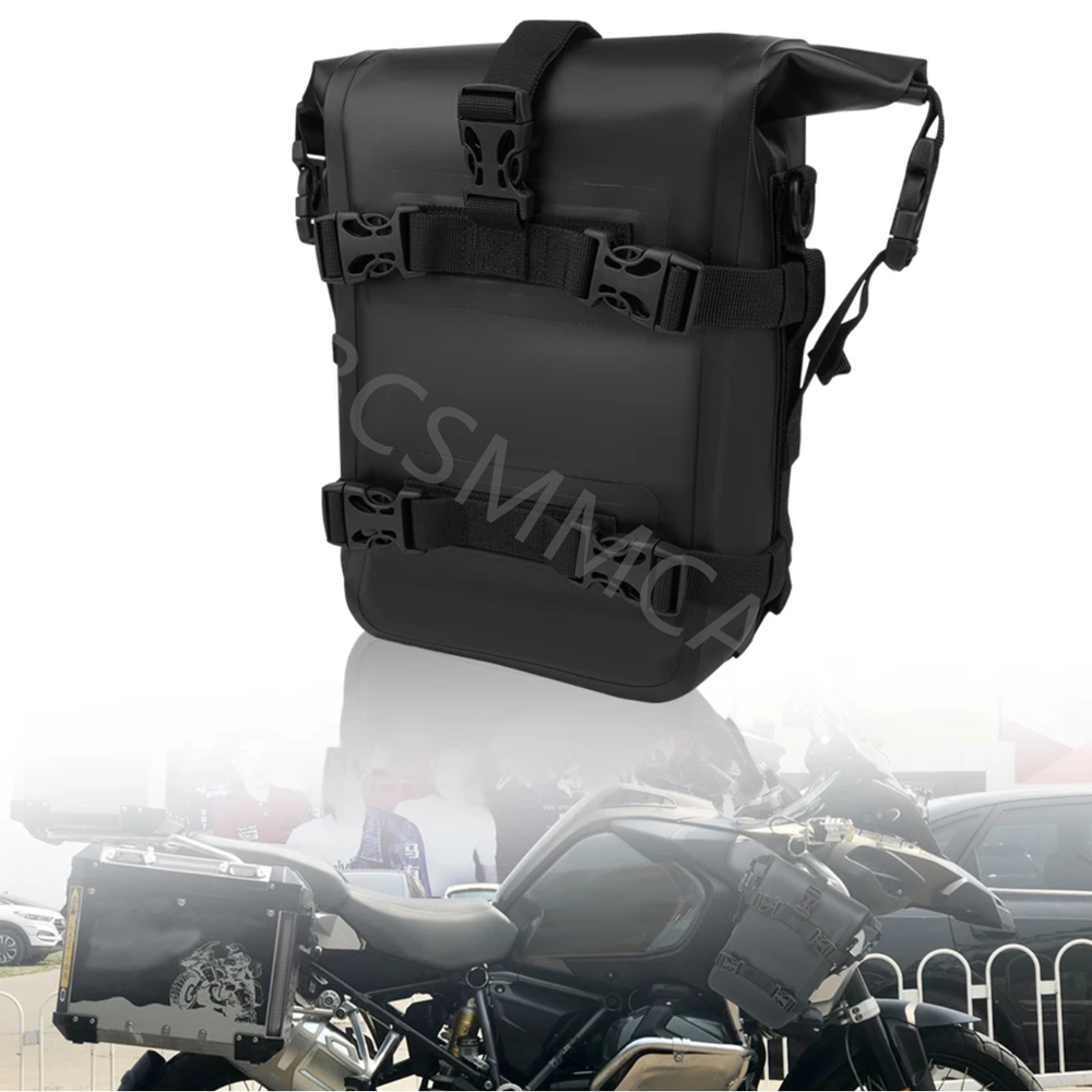 Motorcycle Bumper Bag Crash Bar Protector Repair Tool Storage Pocket Accessories