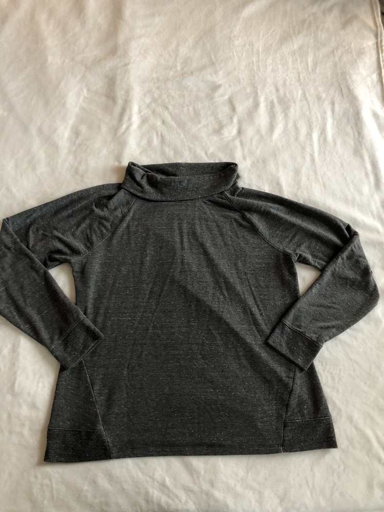 Tek Gear Dry Tek Women XXL Active Wear Grey Top Long Sleeve Collared Workout