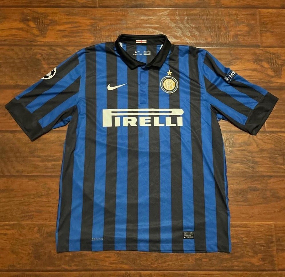 Inter Milan 2010 home champions league soccer jersey size XL #Streetwear