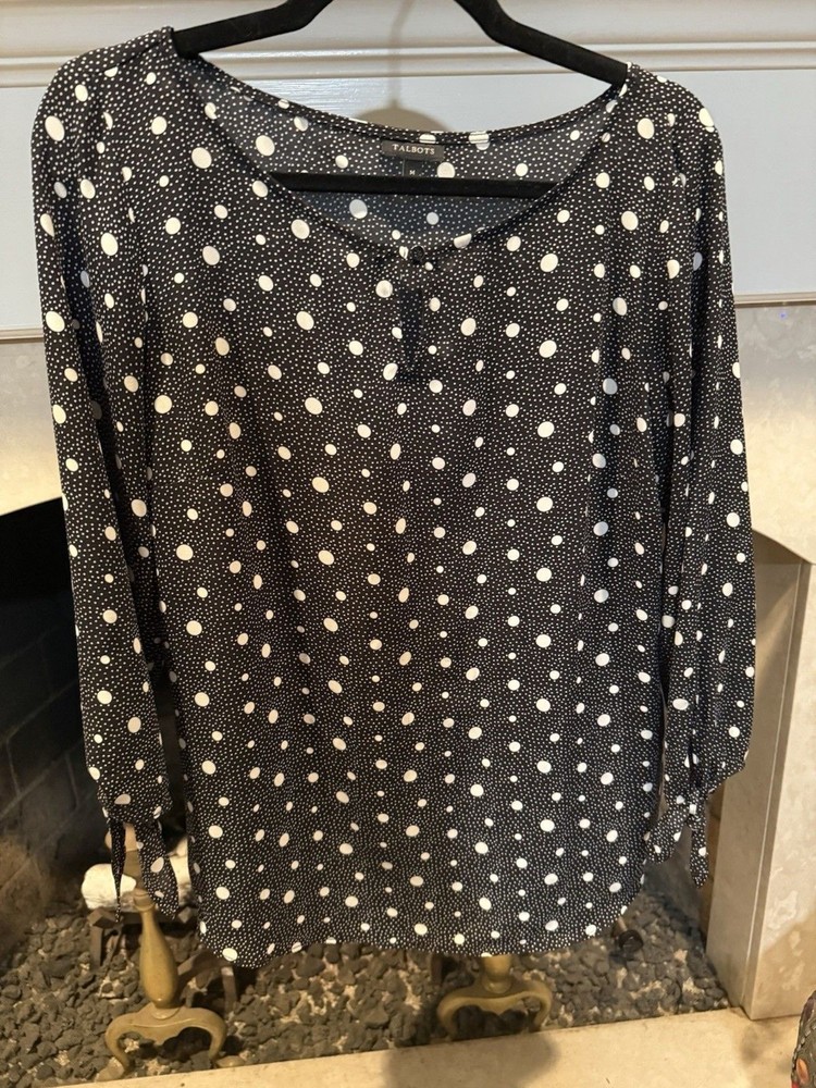 Talbots Blouse Size Medium 3/4 Sleeves