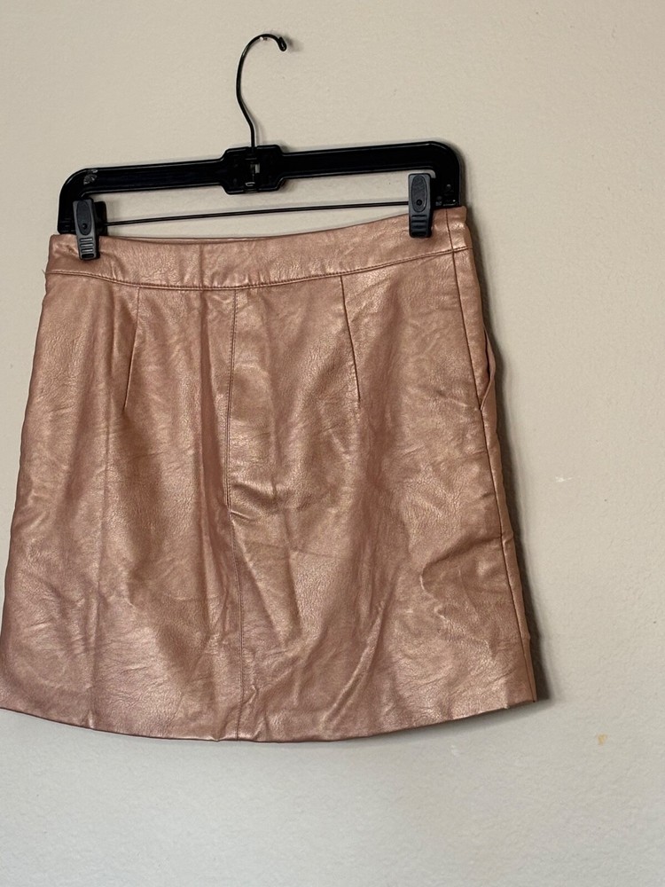 Topshop vegan leather-look skirt