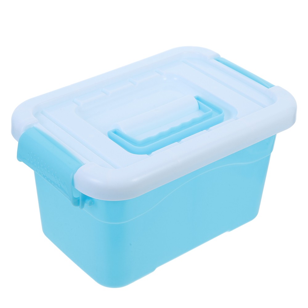 Kids Toy Storage Box with Lid - Small Plastic Organizer Bin