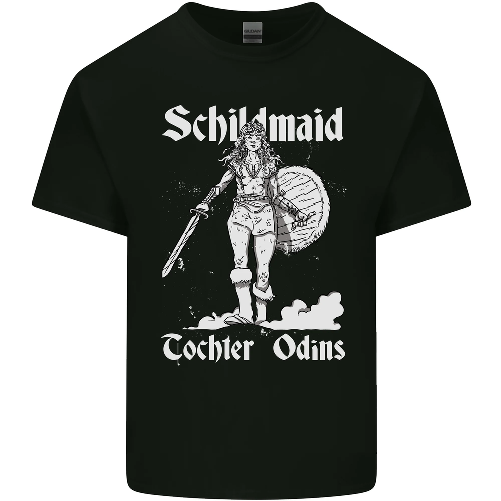 Schildmaid Viking Shield Maiden Mens Cotton T-Shirt Tee Top