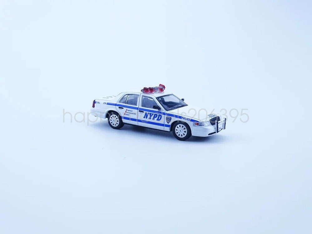596 1:64 For White CROWN VICTORIA NYPD Police Diecast Metal Model