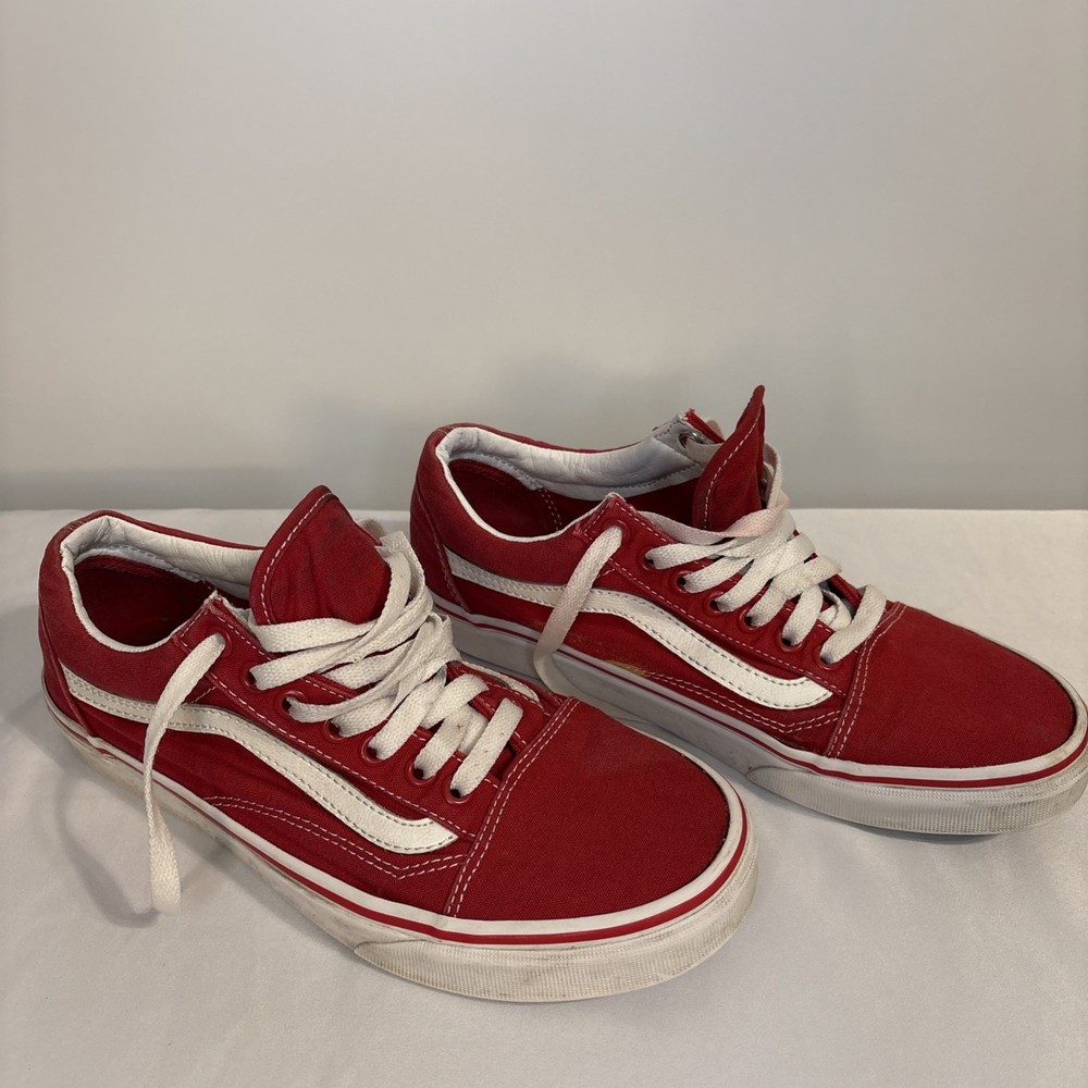 Red Vans Size 7 Mens Sneakers in Excellent Condition