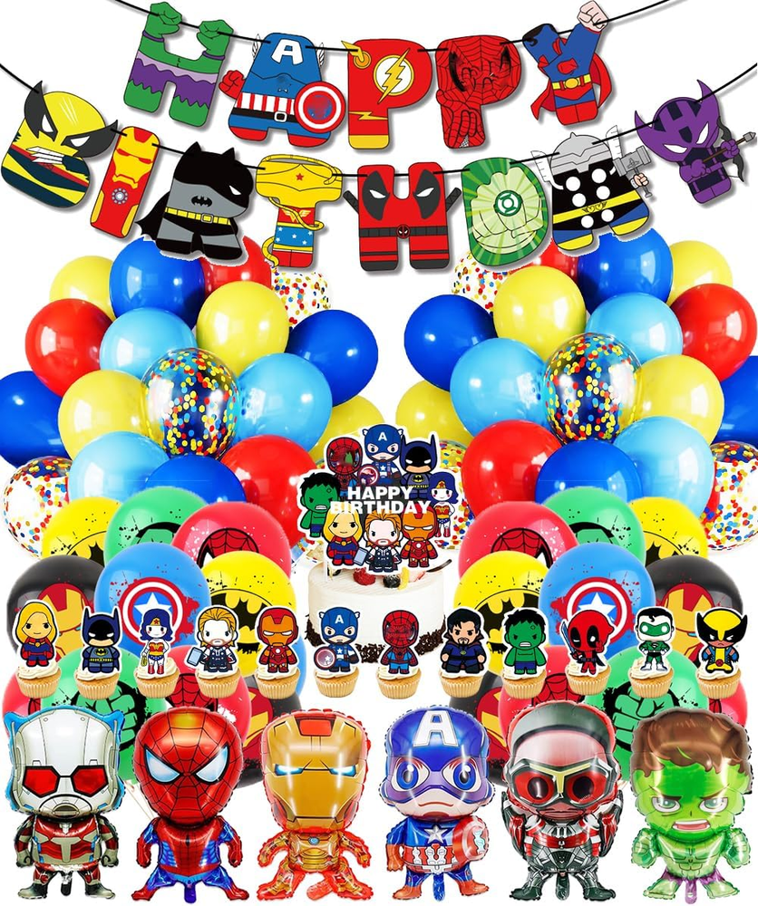 Birthday Decoration, Birthday Party Supplies, Birthday Banner, Balloons,Toppers