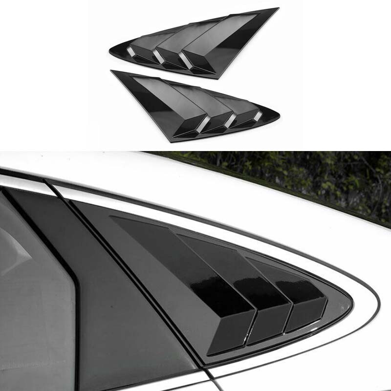 For Hyundai Sonata Cover Decor 2020-2023 Side Window Louver Shutter Glossy Black