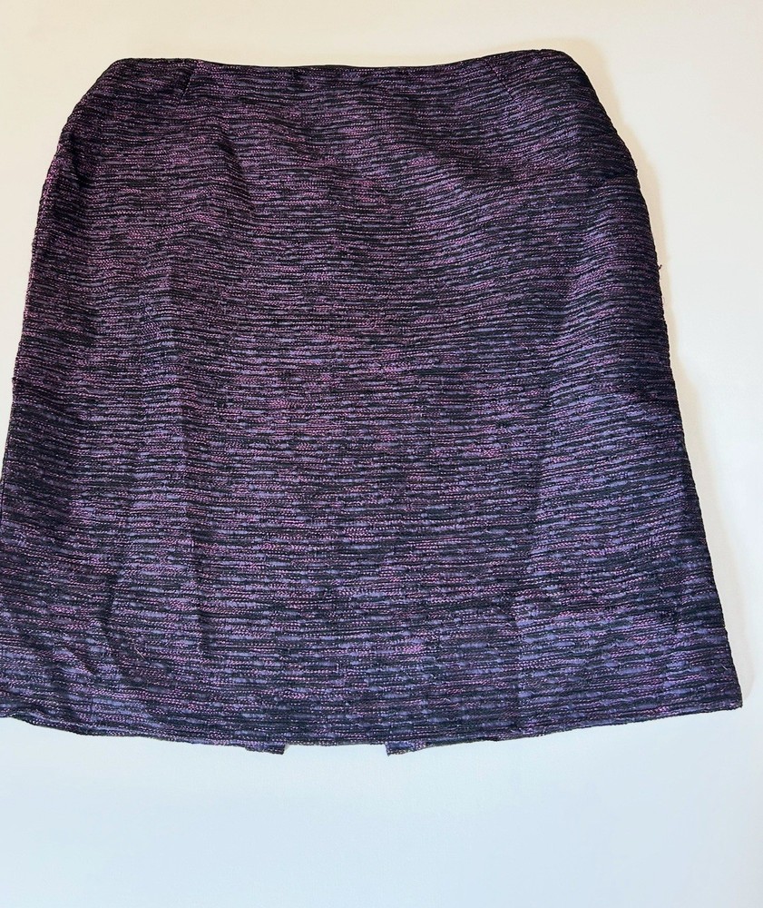 Lafayette 148 Purple Tweed Skirt Size 16 NWT Retail $395