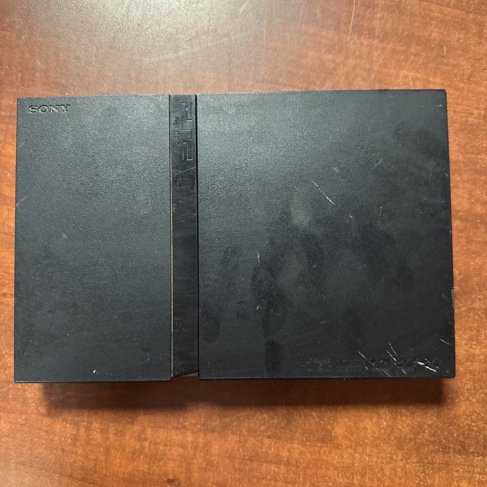 PS2 Slim SCPH-75001 Black Console Only For Parts or Repair