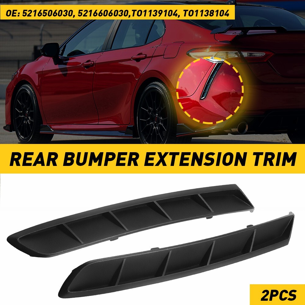 2x Rear Bumper Lower Plate Trim Molding Cover For 2018-2021 Toyota Camry SE XSE