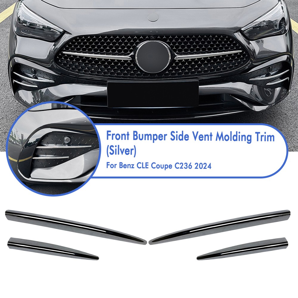 Car Front Side Air Vent Trims Cover For Mercedes Benz CLE Coupe C236 2024 Chrome