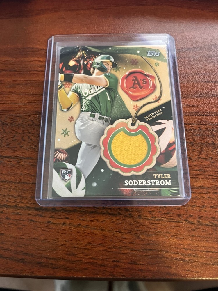 2024 Topps Holiday Player Worn Relic Tyler Soderstrom RC-TS RC Oakland Athletics