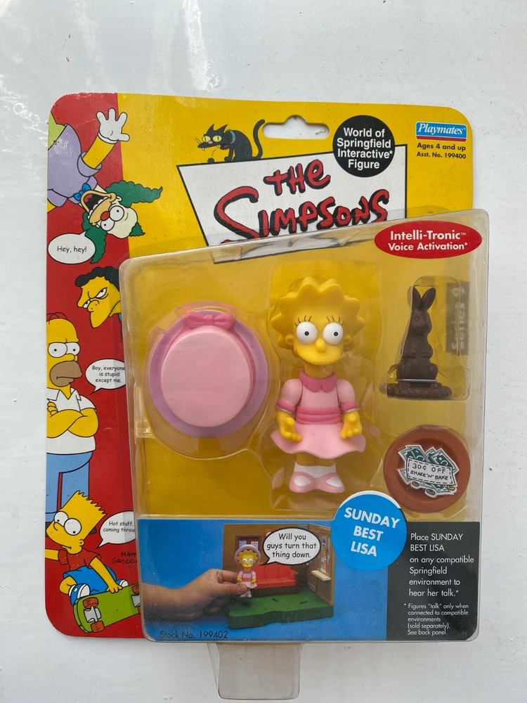 BNIB Playmates Interactive Simpsons Series 9 Sunday Best Lisa Simpson Figure WOS