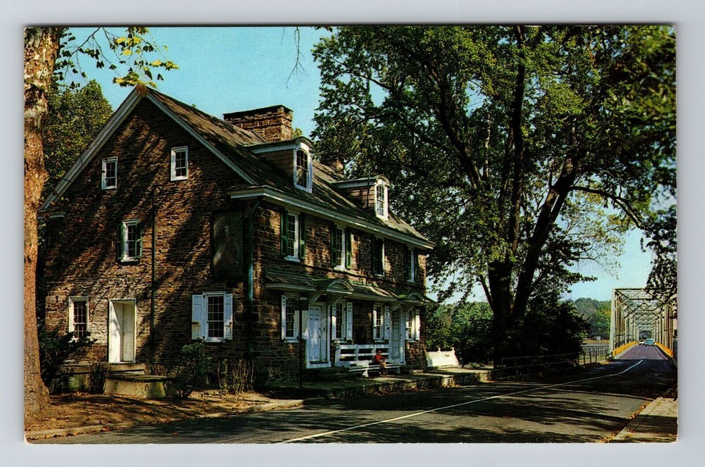 Bucks County PA-Pennsylvania Historic 1757 Old Ferry Inn Vintage Postcard