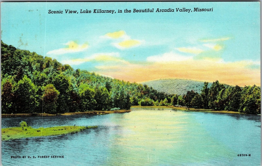 Arcadia Valley MO-Missouri, Scenic View Of Lake Killarney Vintage Postcard