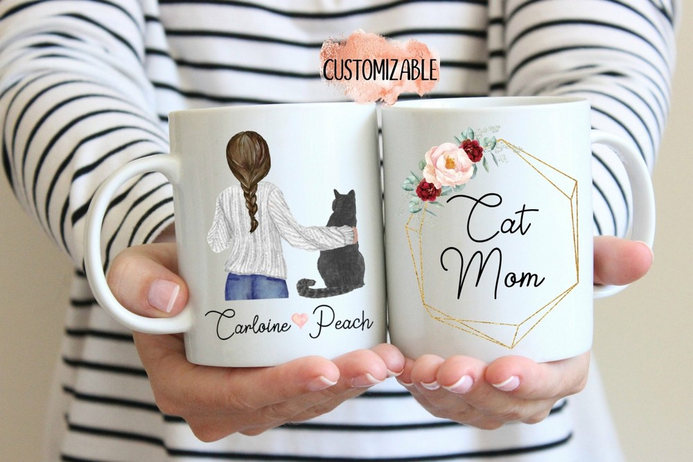 Cat Mom Coffee Mug Cat Lover Gift Cat Mom Cute Coffee Mug Cat Coffee Mug